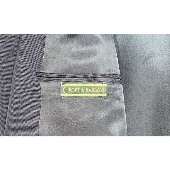 Croft And Barrow Men’s Preppy Sports Coat Blazer Navy W Gold Buttons Size 48R - Picture 5 of 7